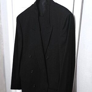 Tallia Uomo Men Charcoal Double Breast 2 Piece Suit   42R